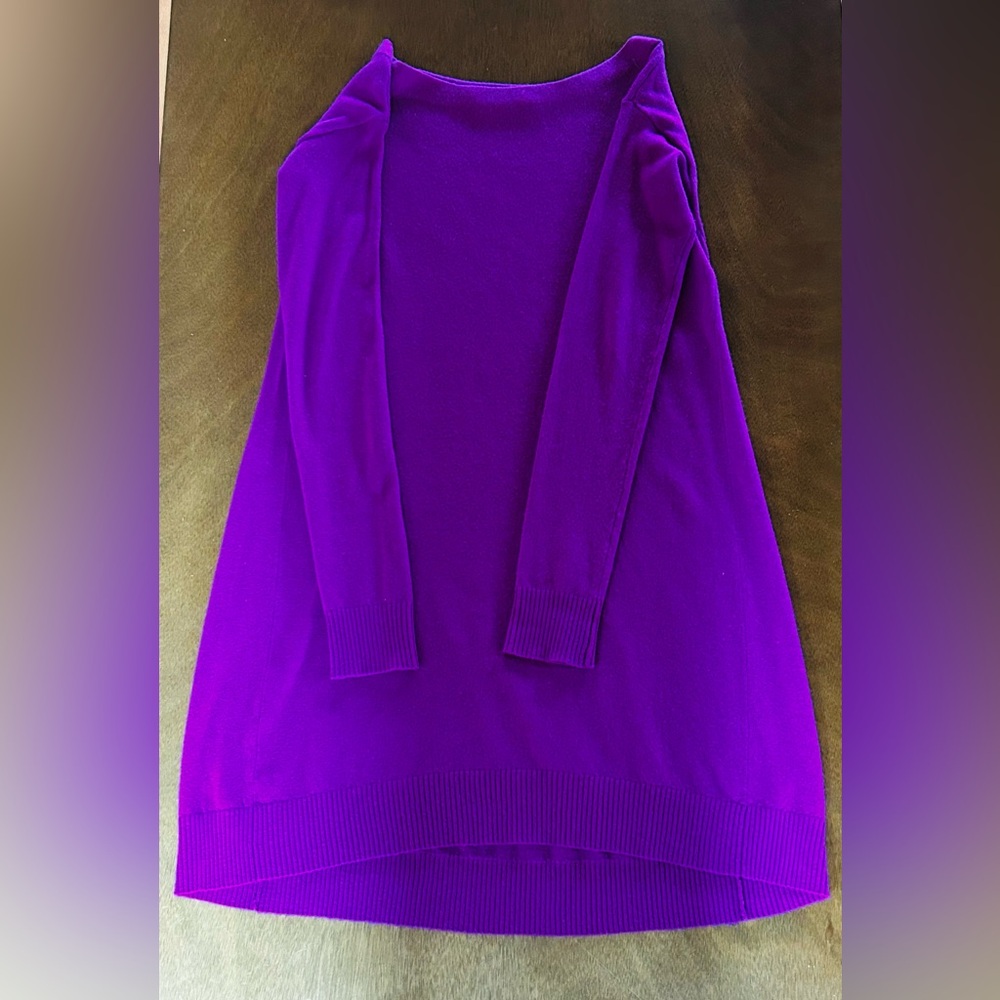 Diane Von Furstenberg Vibrant Purple Turtleneck Sweater Dress